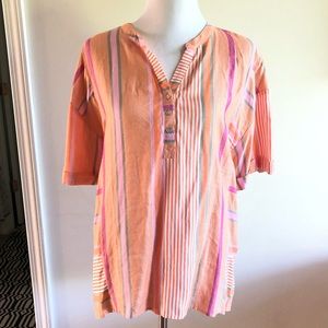 Anthro striped blouse